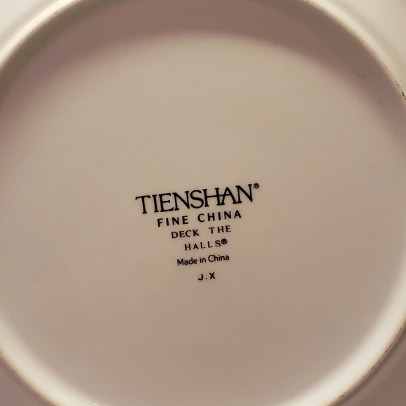 1 Vintage Dinner Plate Deck The Halls By Tienshan - Picture 3 of 4